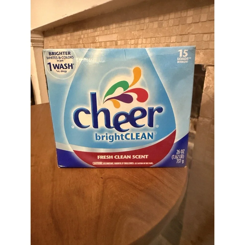 (1) Cheer Bright Clean 15 Loads 26 ozs Fresh Scent Powder Laundry Detergent